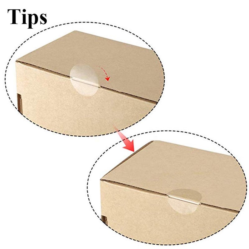 MiDube 1135 PCS Transparent Clear Circle Labels Retail Package Seals 1/2inch 1inch 1-1/2inch Round Natural Paper Adhesive Wafer Package Seals Color Coding Stickers 0.5" 1" 1.5" - Image 5